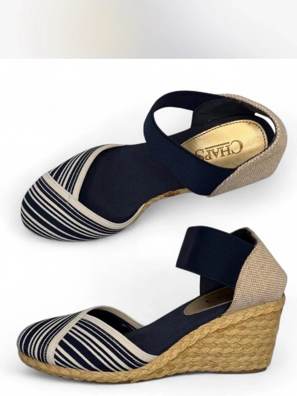 Chaps Womens Espadrille Wedge Sandals
